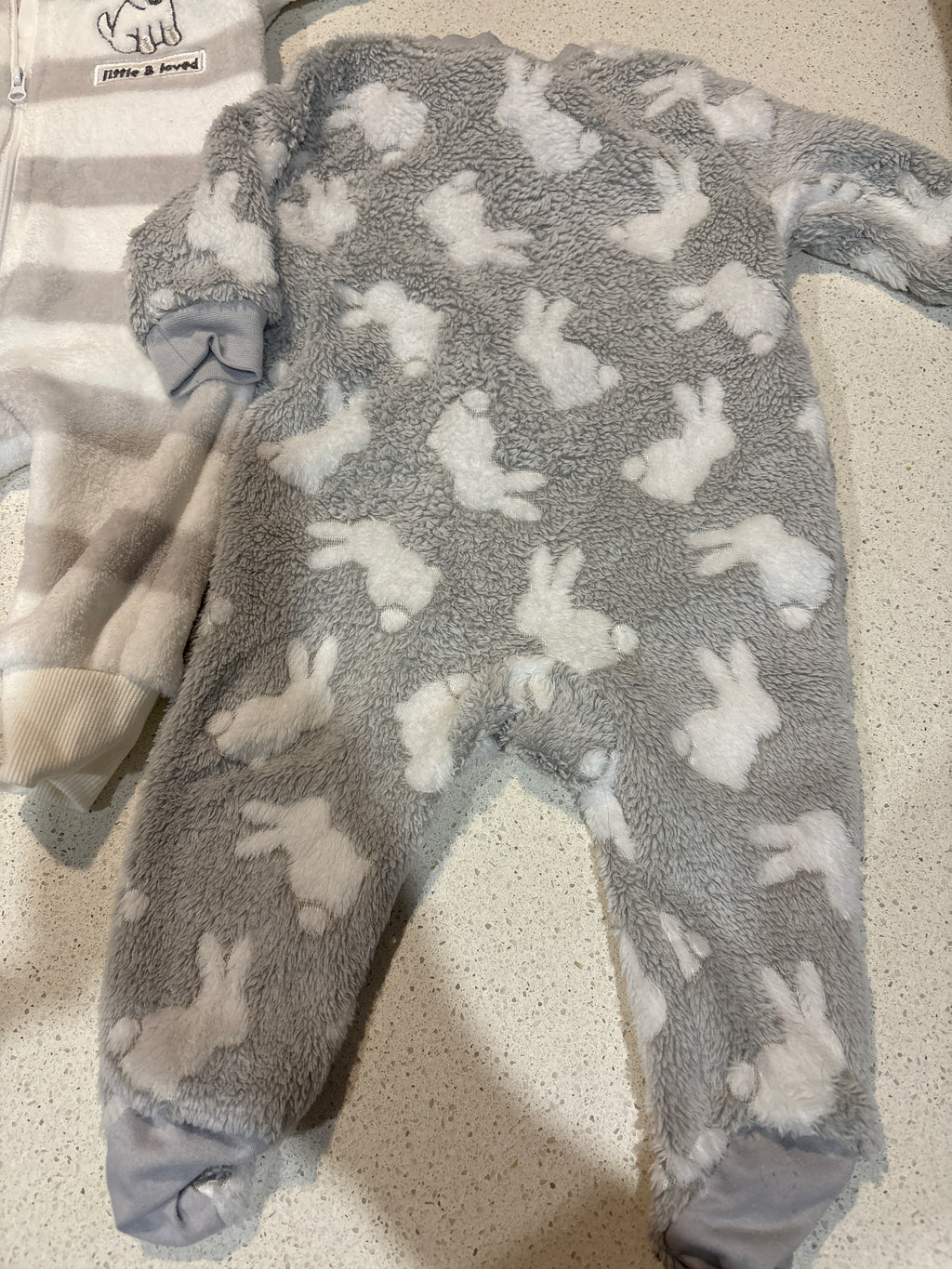 2 warm fluffy sleep suits. Size 000 Dymples & Anko