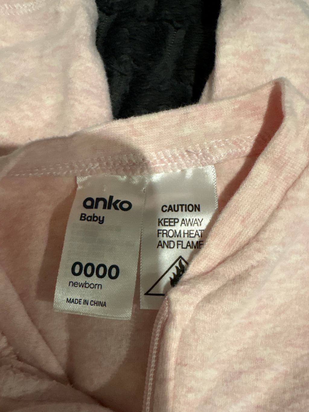 Anko fleece light pink coverall. Size 0000