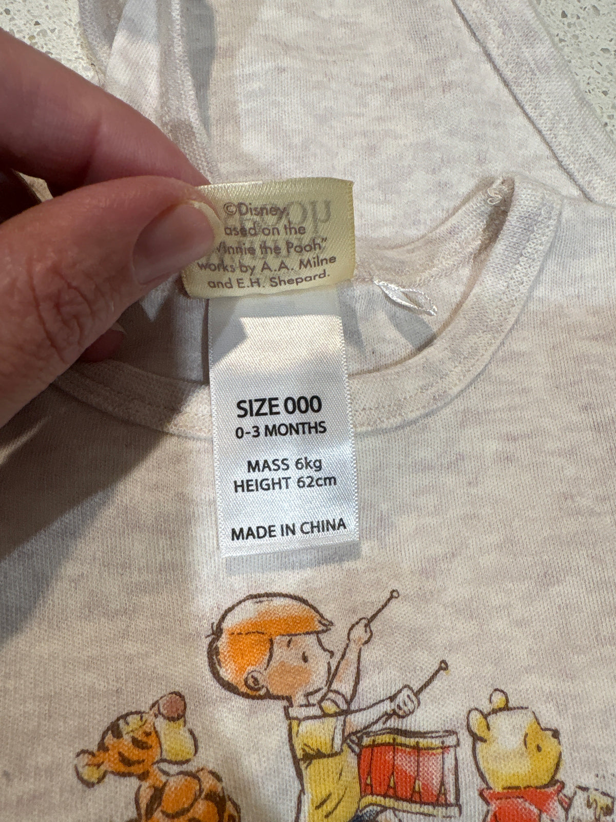 Winnie the Pooh long sleeve body suit size 000