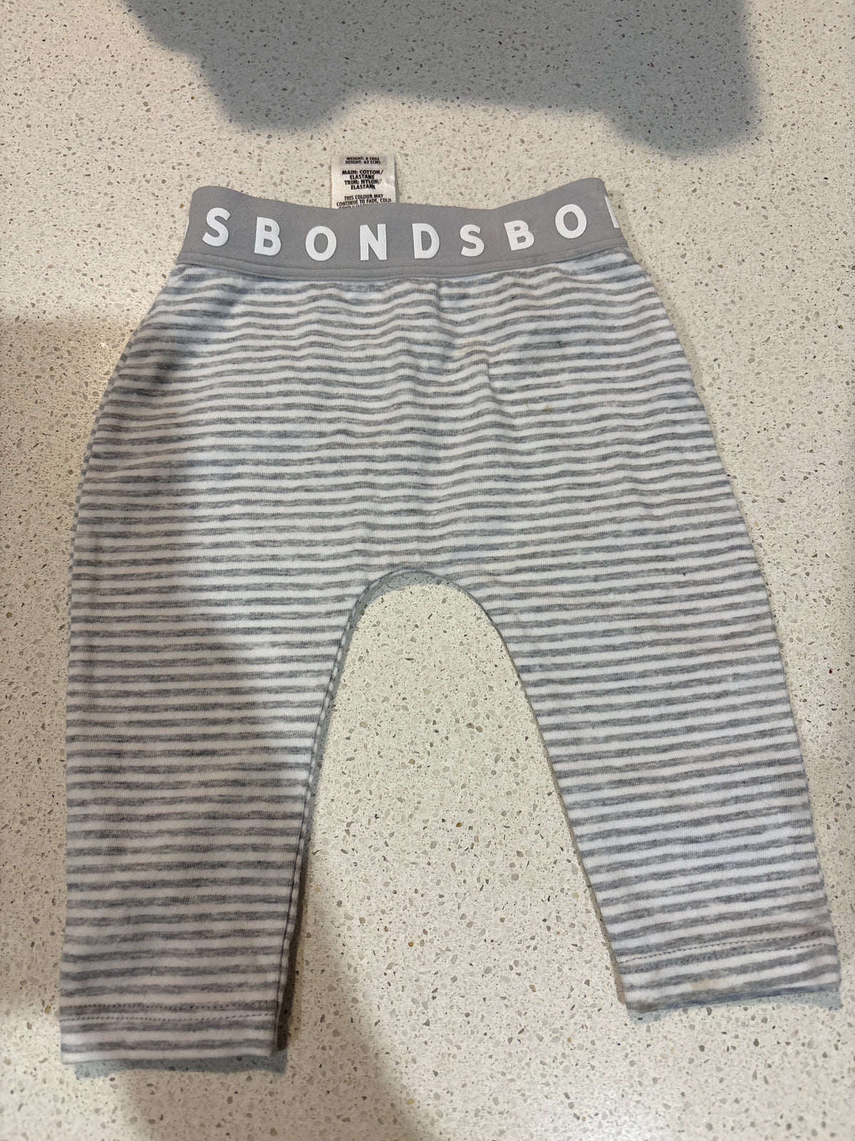 Bonds Grey Striped leggings size 000