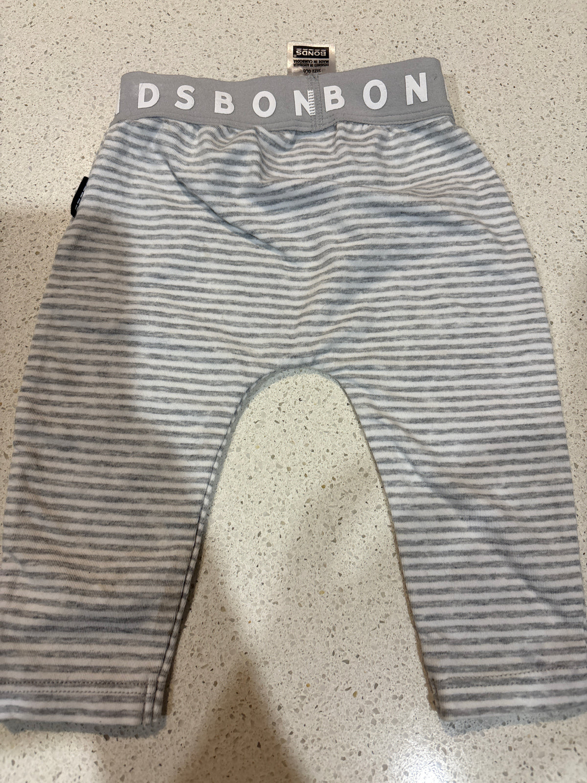Bonds Grey Striped leggings size 000