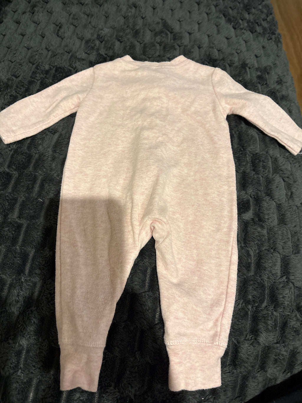 Anko fleece light pink coverall. Size 0000