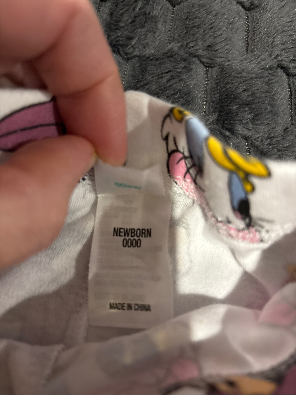 Minnie Mouse pants with attached feet  Size 0000