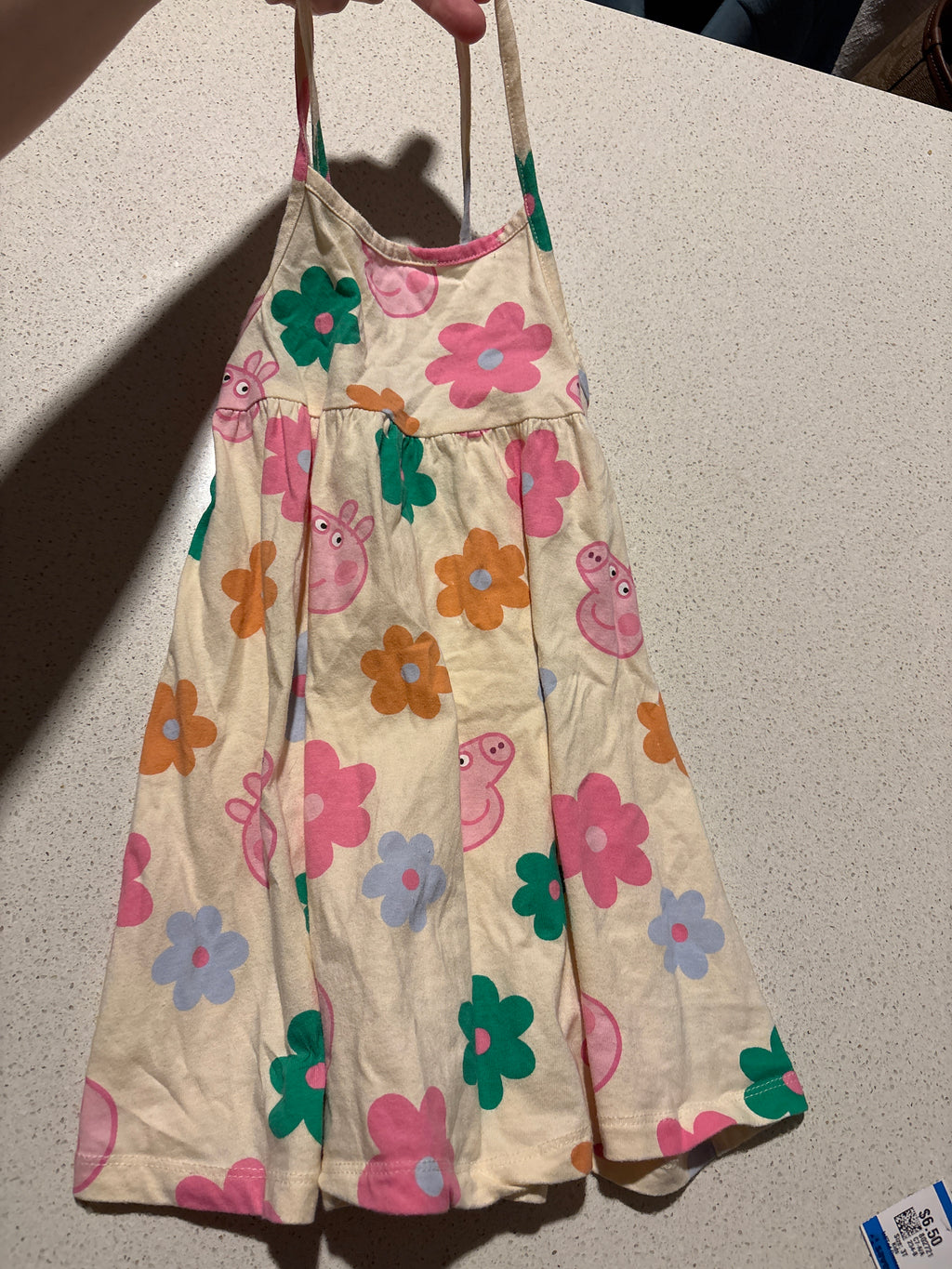 Peppa Pig Singlet Strap Summer Dress. Size 3