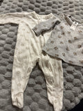 Dymples long sleeve bear tee and Anko zip up coverall. Size 000