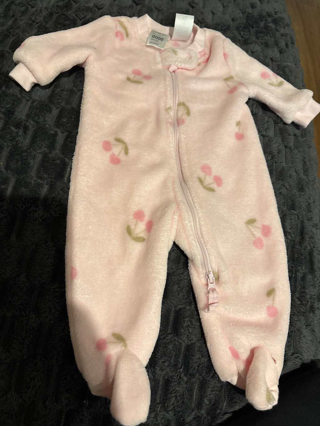 Anko fleece cherry coverall. Size 0000