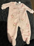 Anko fleece cherry coverall. Size 0000