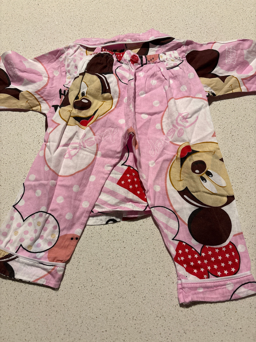 Mickey Mouse Lightweight Pyjamas. Size 2