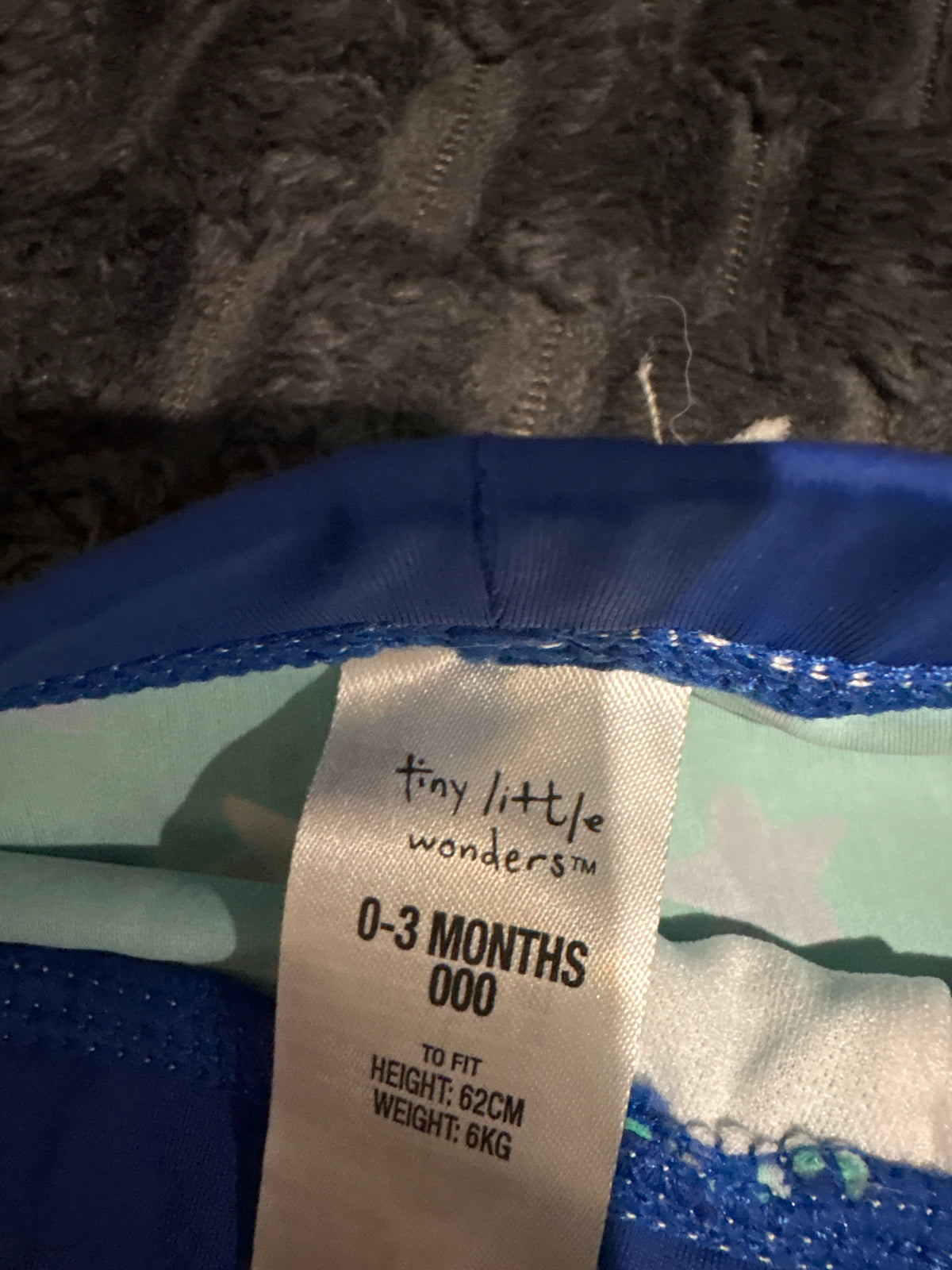 Tiny Little Wonders swim shorts. Size 000