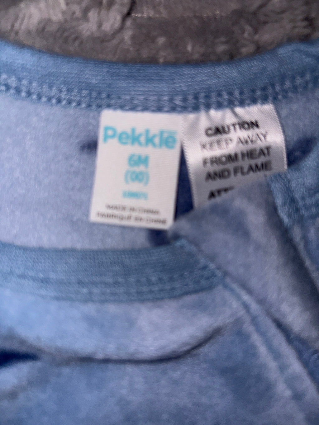 Pekkie fleece Dino coverall. Size 6 months