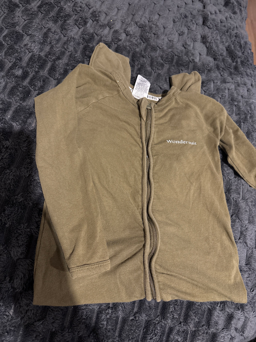 Bonds army green Wondersuit. Size 2