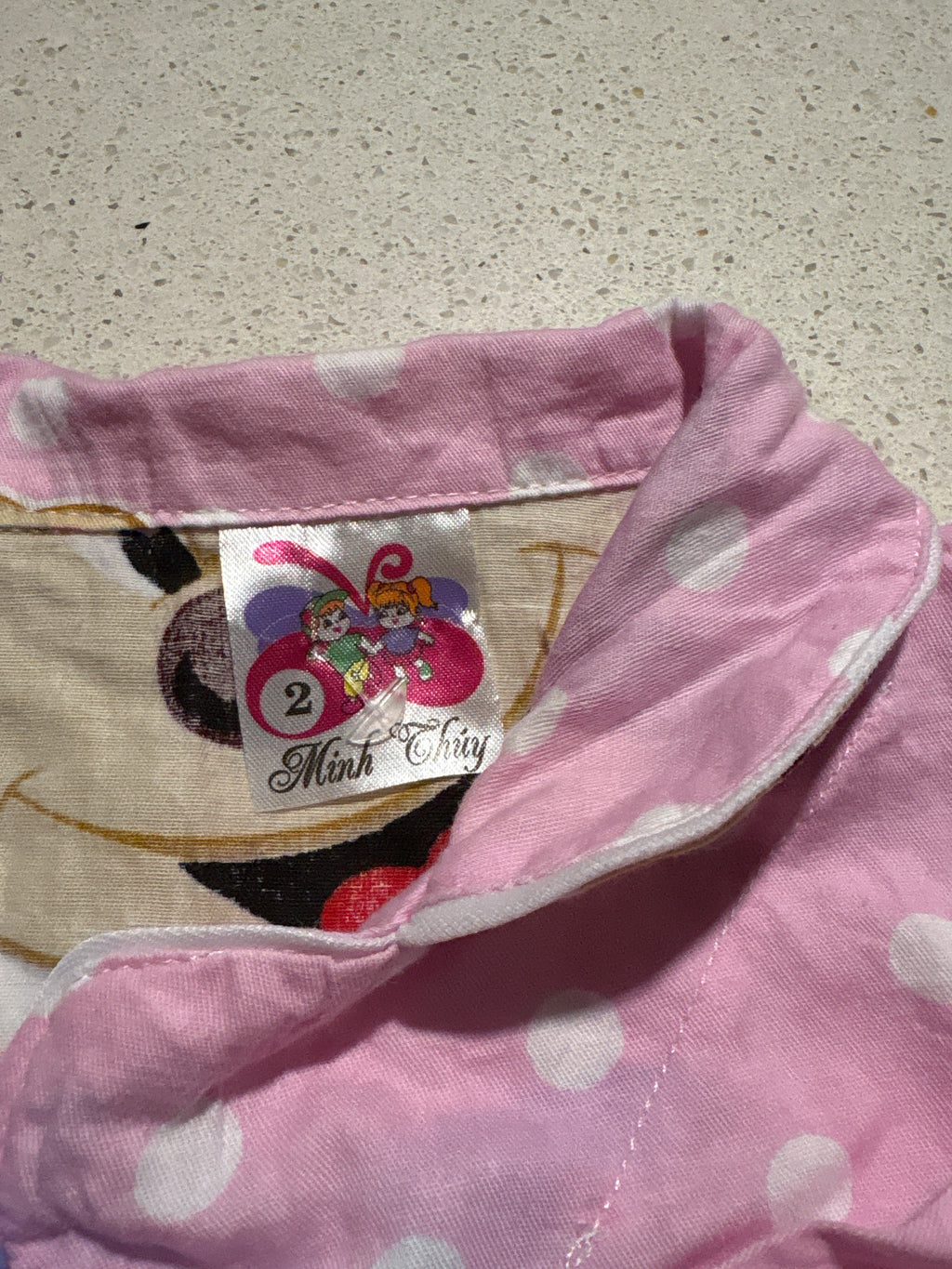 Mickey Mouse Lightweight Pyjamas. Size 2