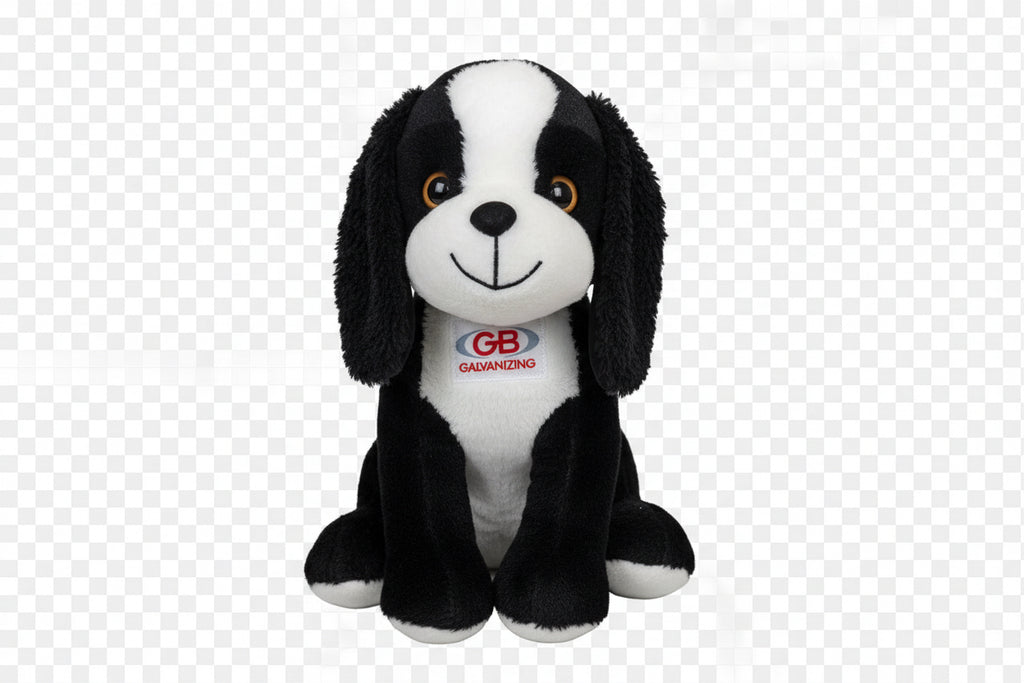 40cm Plush black and white dog