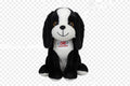 40cm Plush black and white dog