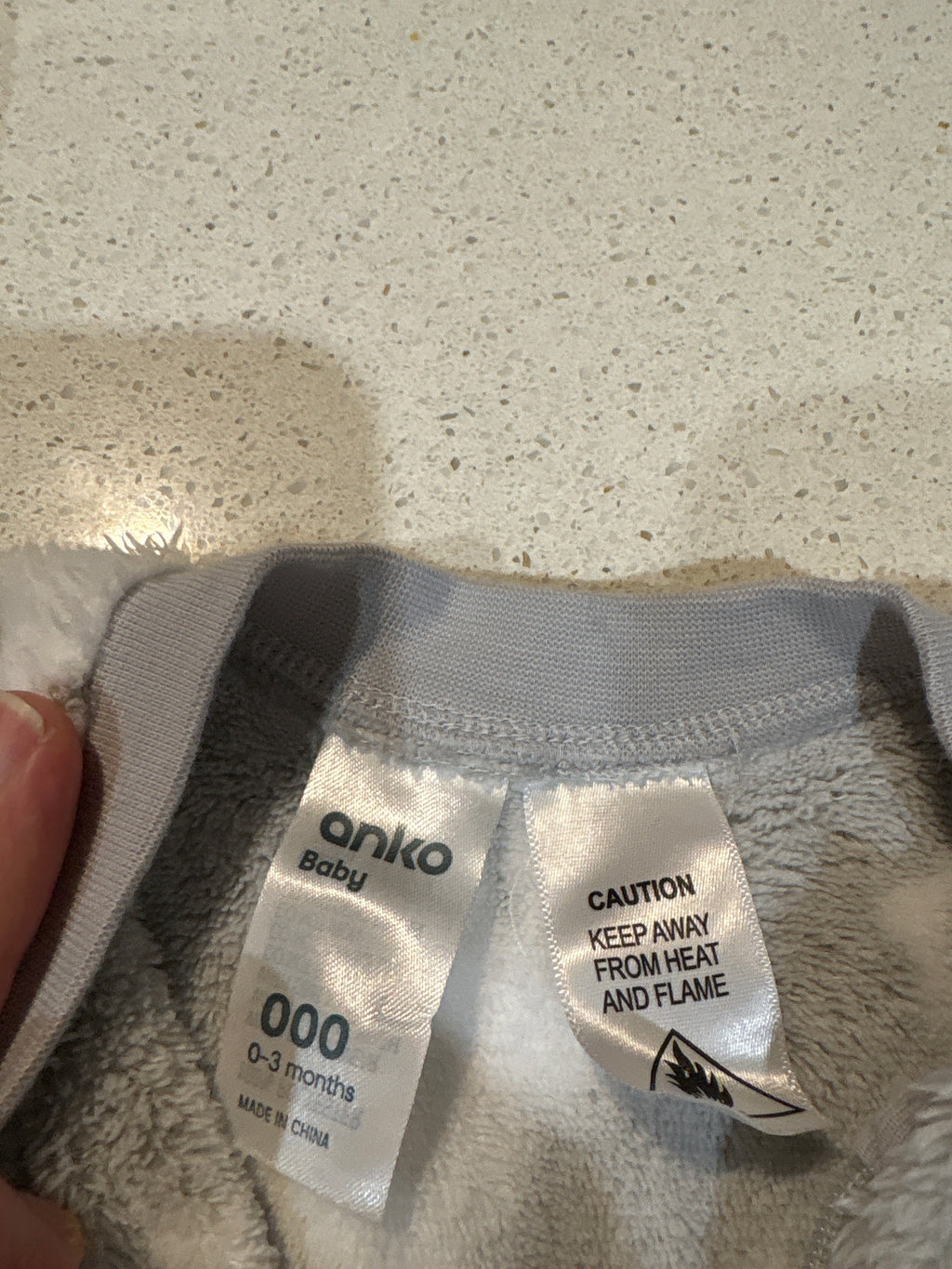 2 warm fluffy sleep suits. Size 000 Dymples & Anko