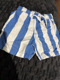 Milkshake stripped blue and white shorts. Size 3