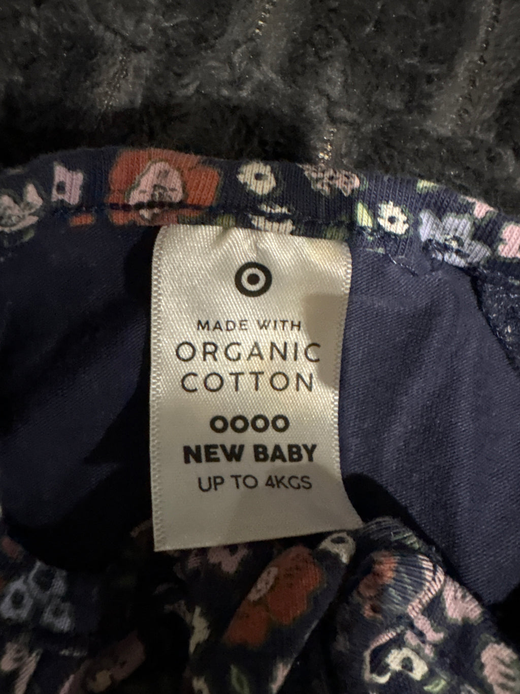 Target organic cotton floral coverall. Size 0000