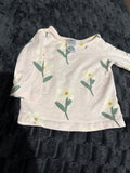 Target organic cotton floral long sleeve tee. Size 0000