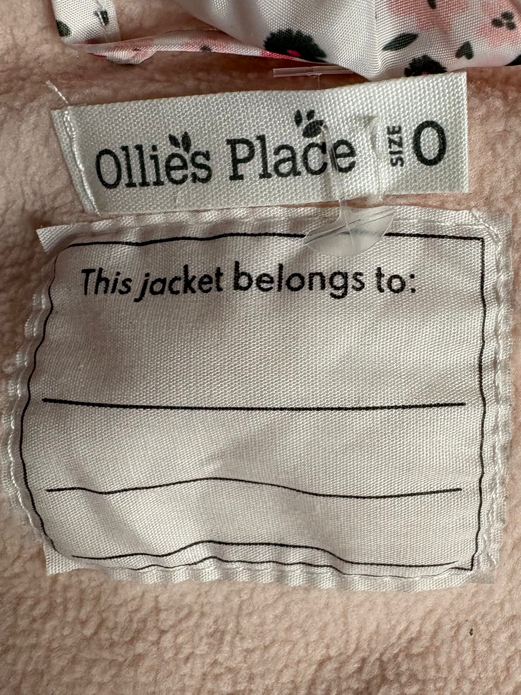Ollie’s Place size 0 puffer vest