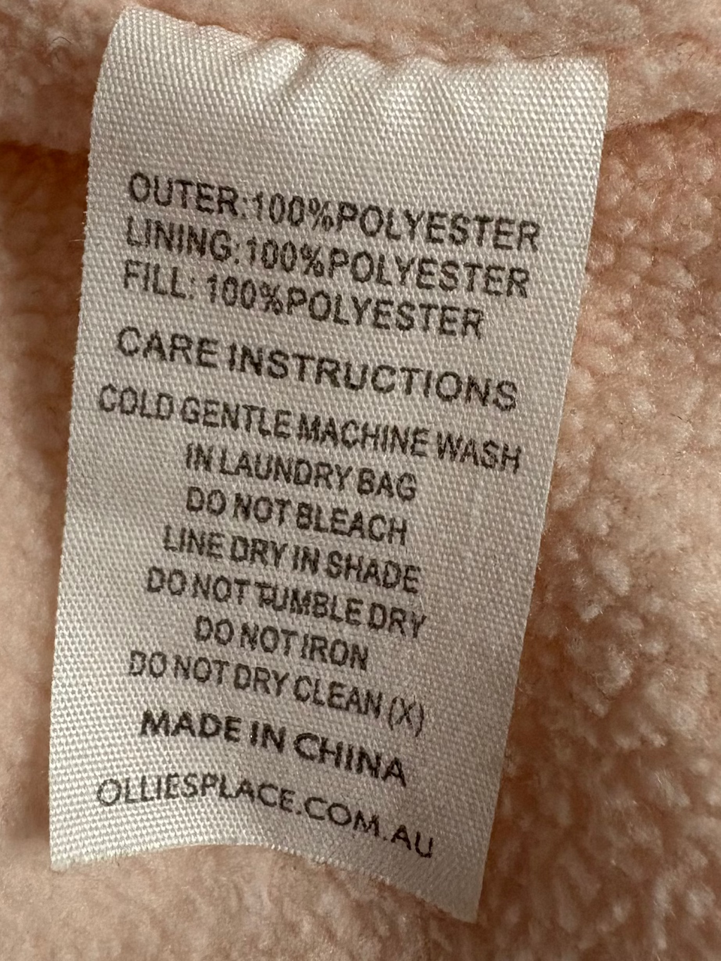 Ollie’s Place size 0 puffer vest