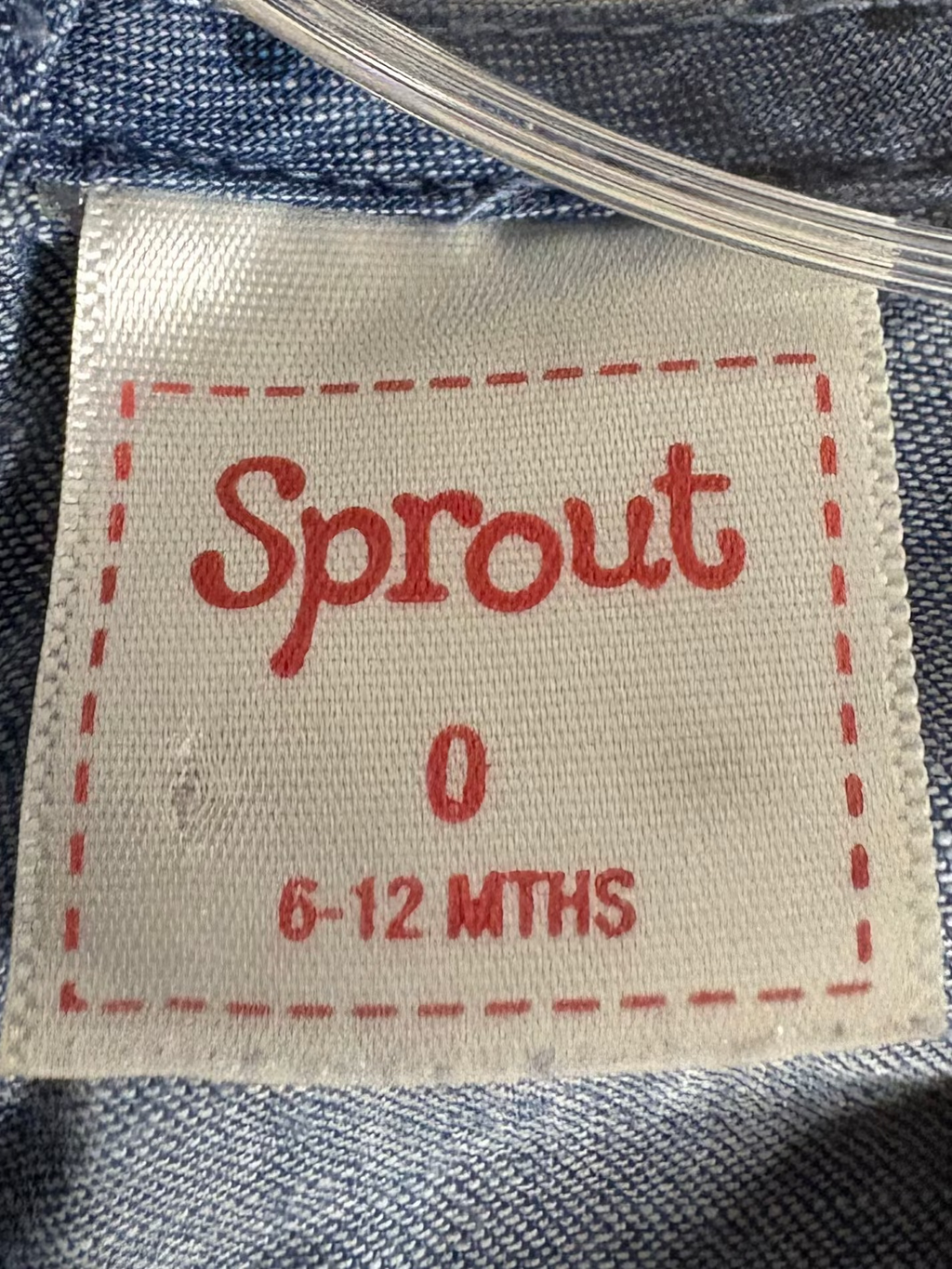 Sprout Size 0 denim look patterned dress