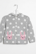 Ollie’s Place Size 2 polka dot bunny cardigan knit